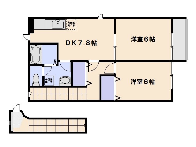 エトワールパルク　エスト 201号室 間取り