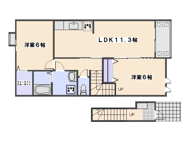 ラピスラズリ 203号室 間取り