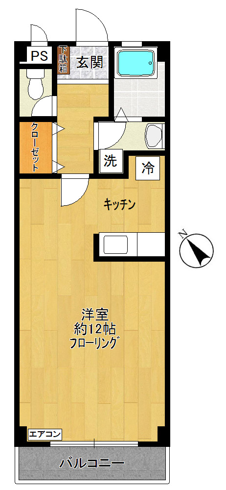 The　developing　place 303号室 間取り