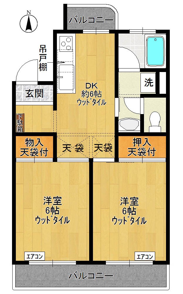 セントラルパレス登戸 102号室 間取り