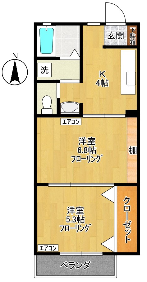 ガーデンプラザ 103号室 間取り