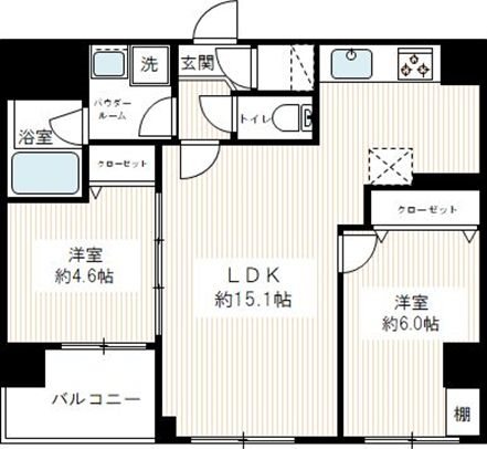 ＨＹ&rsquo;ｓ Ｓｔａｇｅ Ｂｒｉｌｌａｎｔ 0901号室 間取り