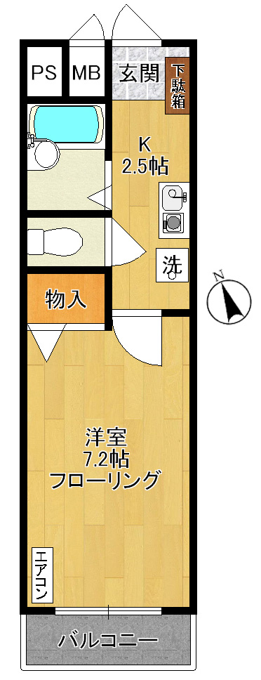 ファミーユK 104号室 間取り