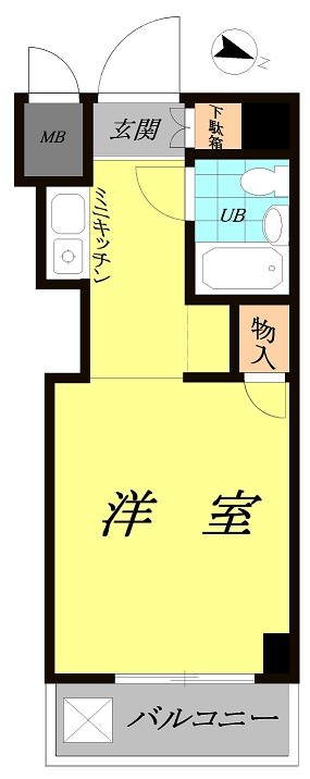 スカイコート横浜平沼 間取り図