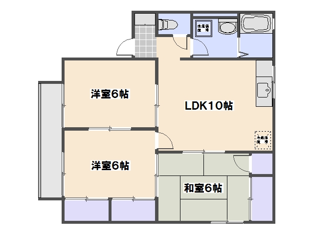 プチホワイト辻　Ｄ棟 間取り
