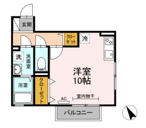 サンフィールド 202号室 間取り