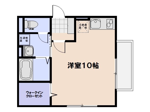 サンフィールド 201号室 間取り