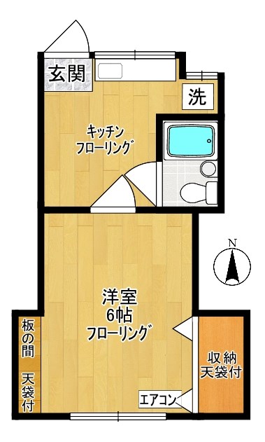カーサビエント 2F-D2号室 間取り