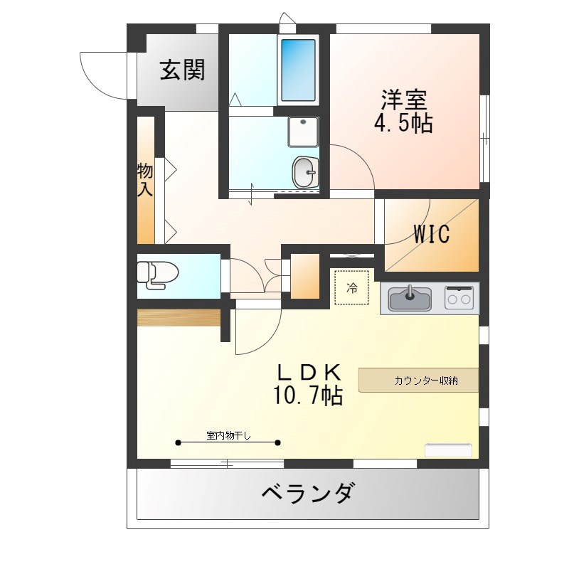 メゾン・ド・サローネ 101号室 間取り