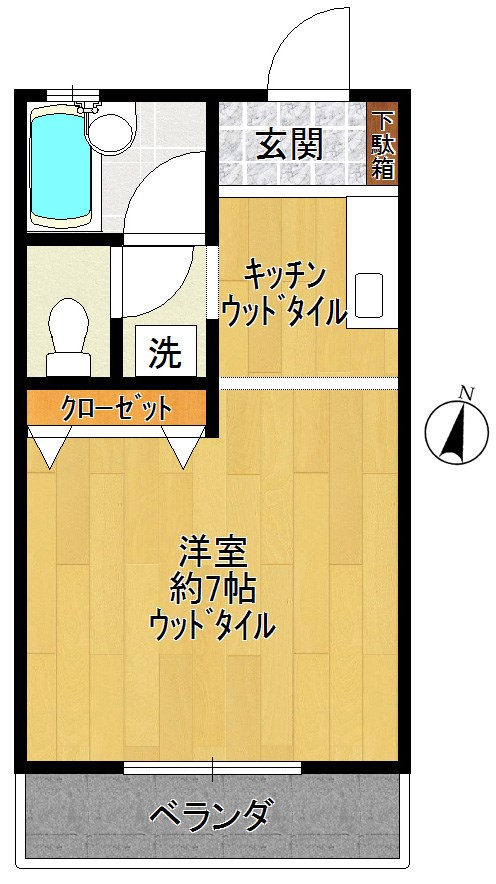 ハイムヴェルデ 203号室 間取り