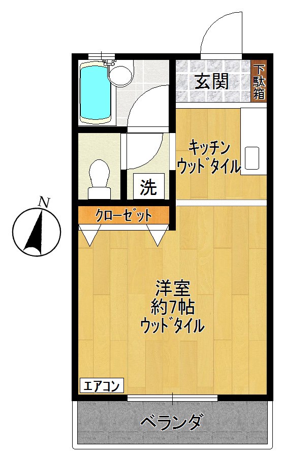 ハイムヴェルデ 203号室 間取り