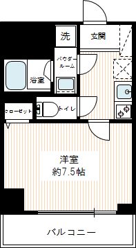 ＨＹ’ｓ Ｓｔａｇｅ Ｂｒｉｌｌａｎｔ 0301号室 間取り