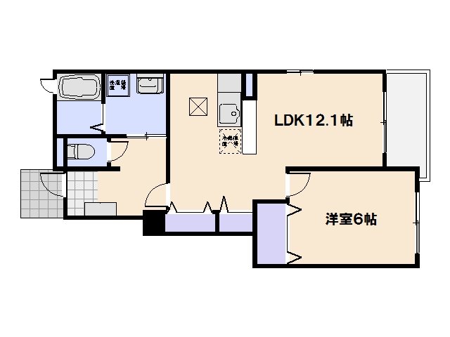 プラシード弐番館 101号室 間取り