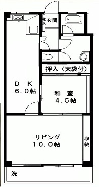 世田谷区池尻3丁目楽器可（ピアノ）マンション 間取り