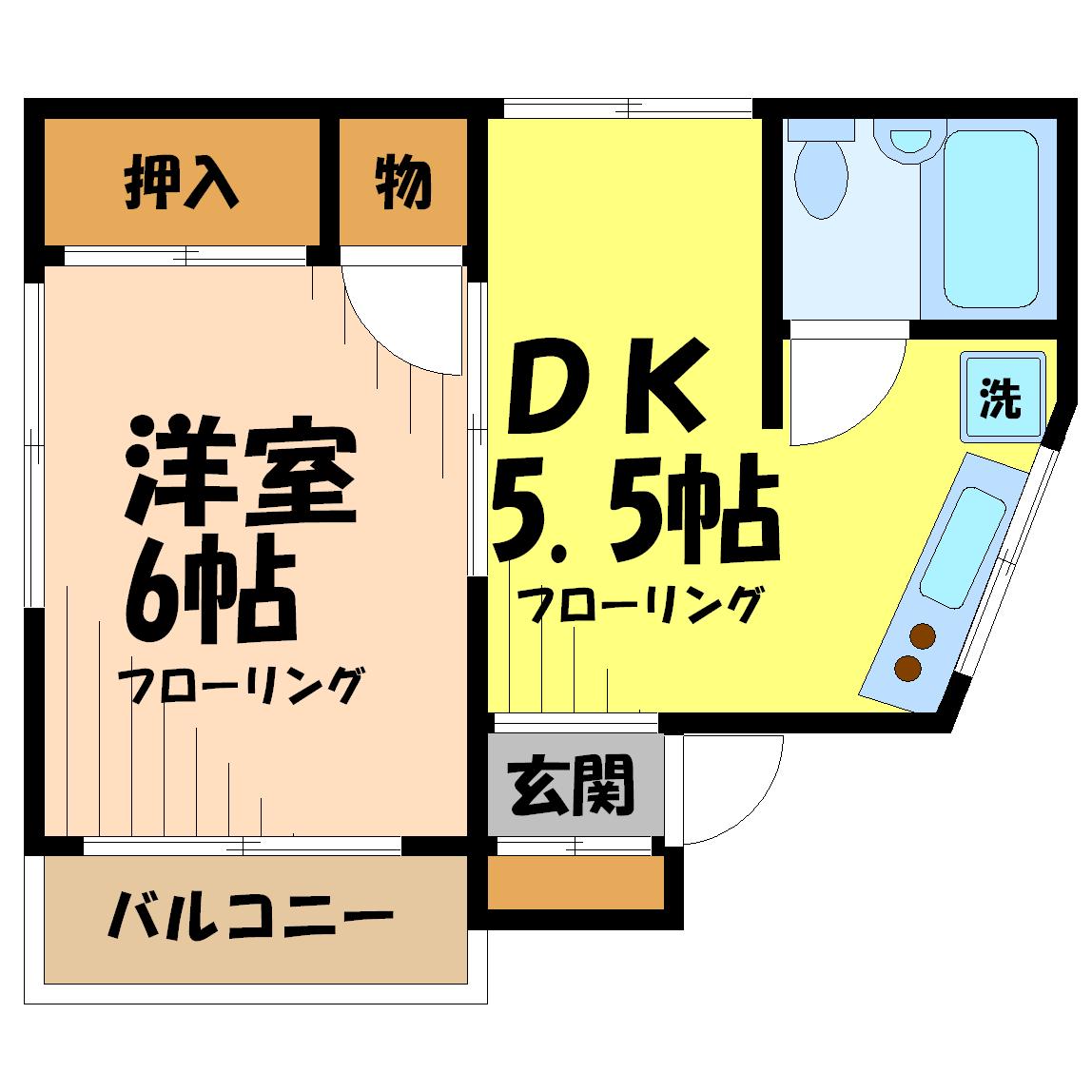 エスハウス 1号室 間取り