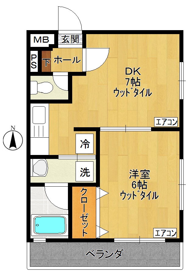 ブライトスター 303号室 間取り