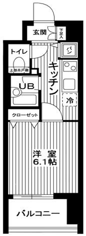 グランヴァンアクアヴェル亀戸 1102号室 間取り