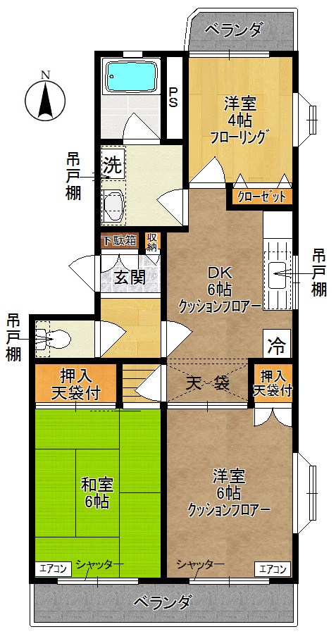 ハイツ清和 101号室 間取り