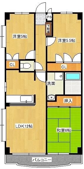 シャルマン・2 305号室 間取り