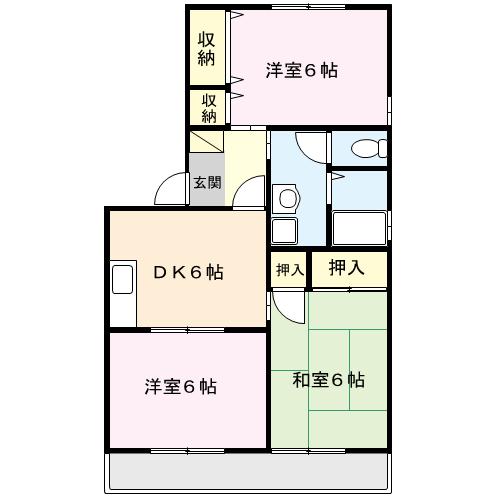 シャルム三番館 間取り図