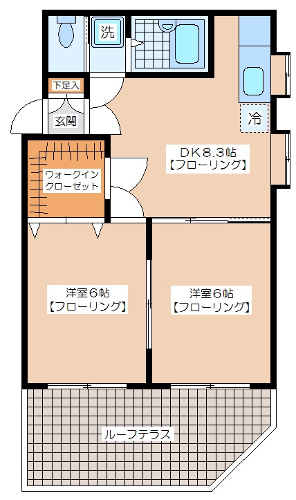 トピア新代田 102号室 間取り