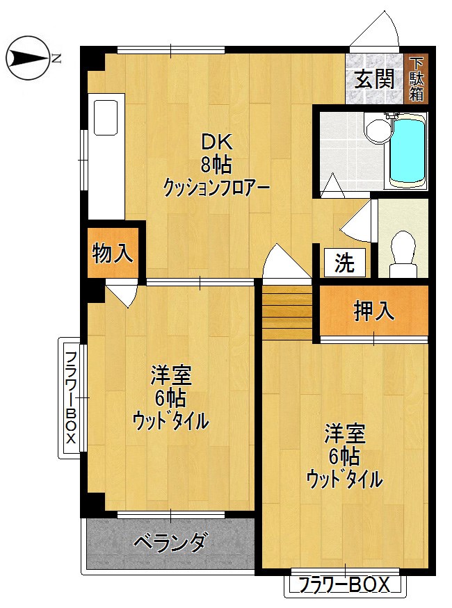 グランローゼＭＹ 301号室 間取り