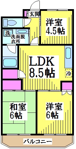 飛田給ハイツ 間取り