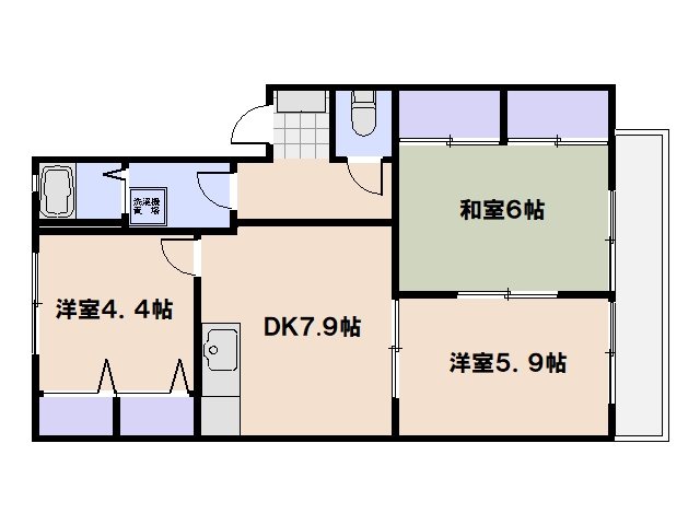 クレール五日市駅前　Ａ棟 間取り図