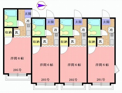練馬区羽沢1丁目楽器可（ピアノ・弦楽器）アパート 間取り