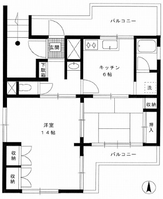 練馬区桜台1丁楽器可（ピアノ）マンション 間取り