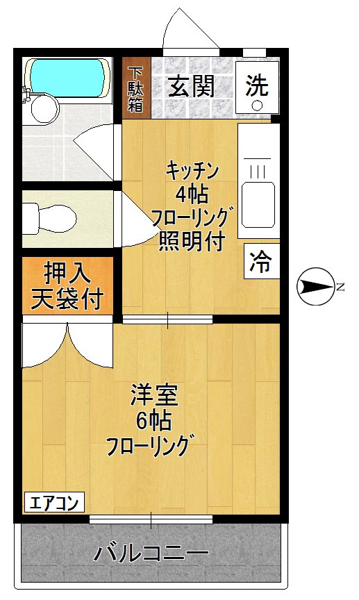 アドニス登戸 203号室 間取り