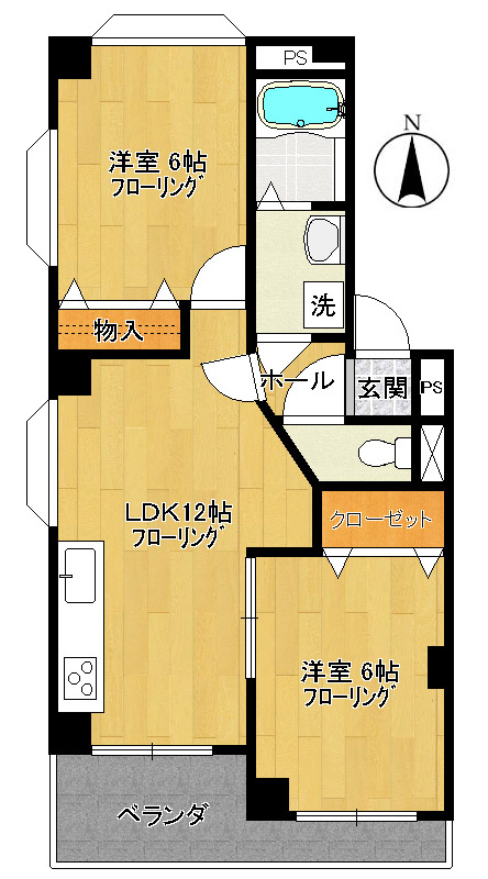 アリビラⅠ 501号室 間取り