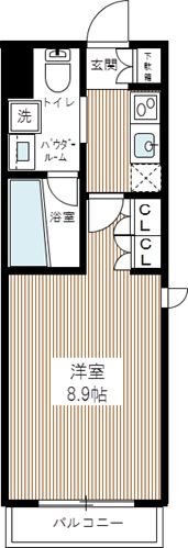 ＡＸＡＳ南蒲田ＡｓｙｌＣｏｕｒｔ 0109号室 間取り