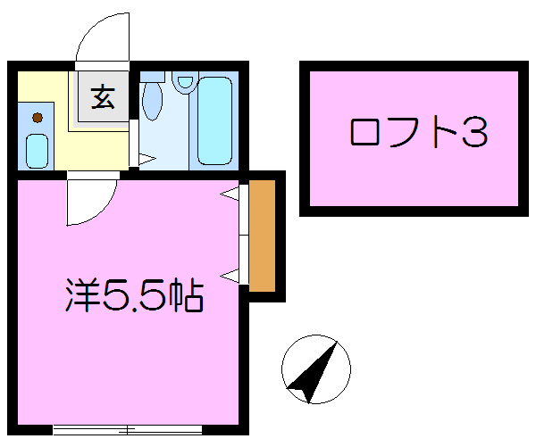 レオパレス金沢文庫第3 202号室 間取り