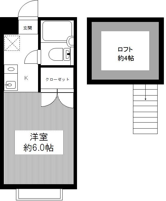 ニューあづま荘Ⅱ 0207号室 間取り