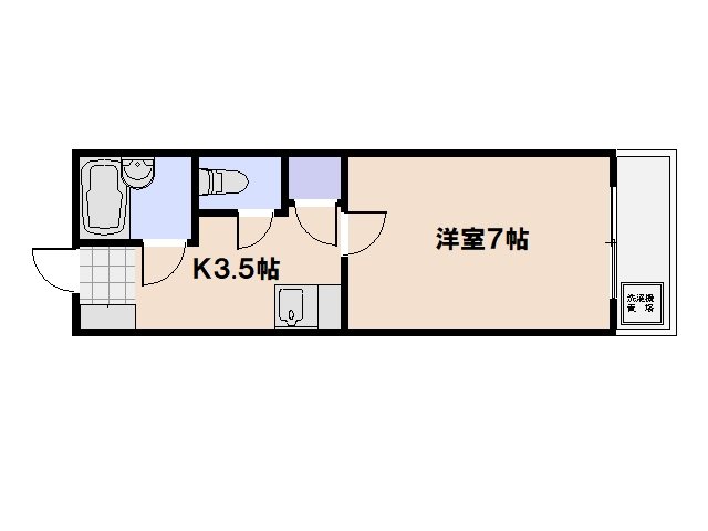 パルコープ五日市 103号室 間取り