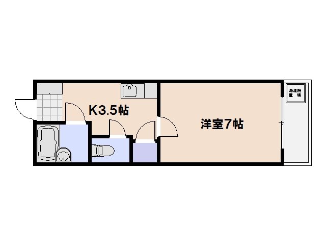 パルコープ五日市 404号室 間取り