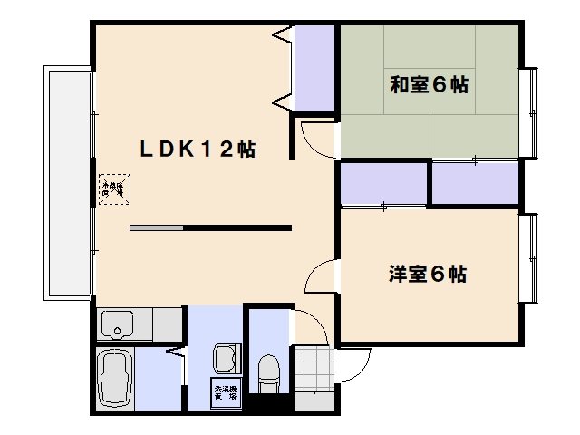 サンビレッジ平野Ａ棟 間取り図