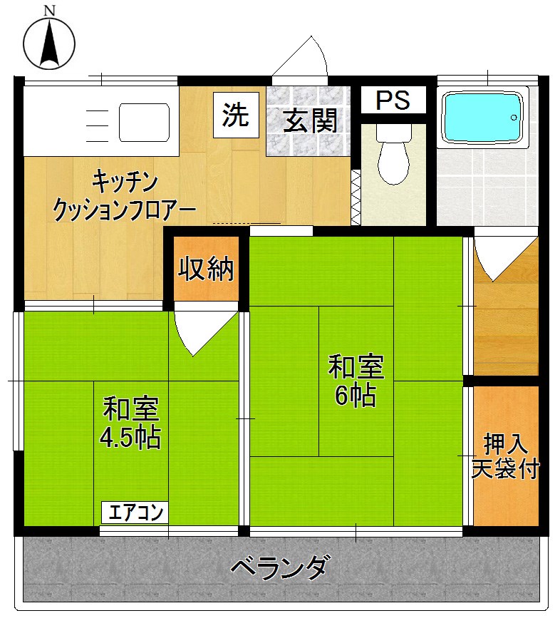 かやま荘 間取り図