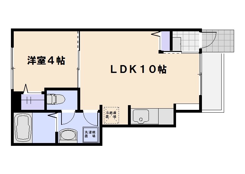 セテンタ・i 102号室 間取り