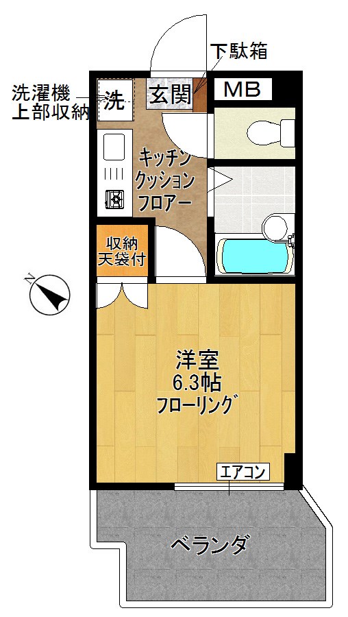 グローリー春愛 203号室 間取り