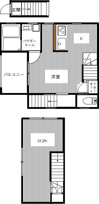 文教ハウス 0201号室 間取り