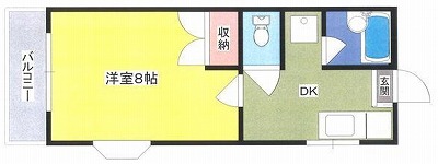 練馬区小竹町2丁目楽器可（ピアノ・声楽）アパート 間取り