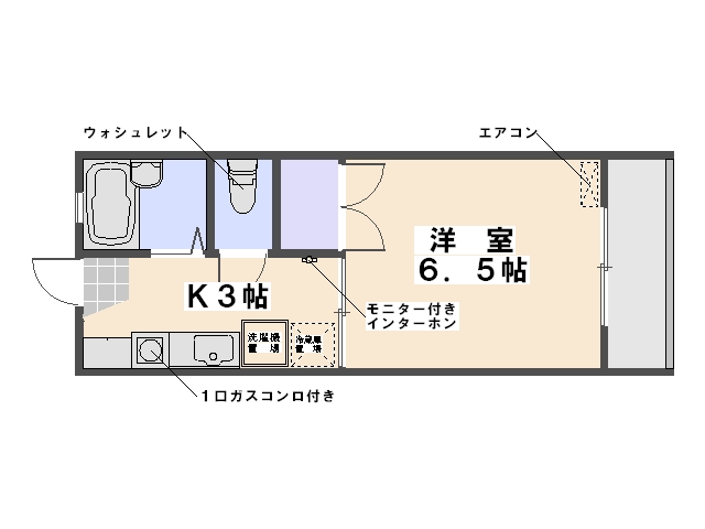 フレグランスY 105号室 間取り