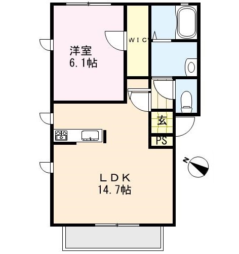 グランドソレイユB 間取り