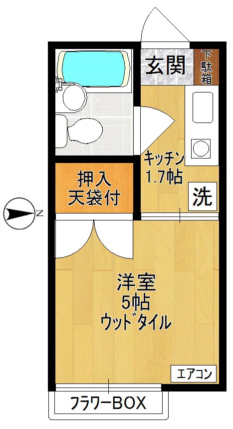 ブロブラン 102号室 間取り