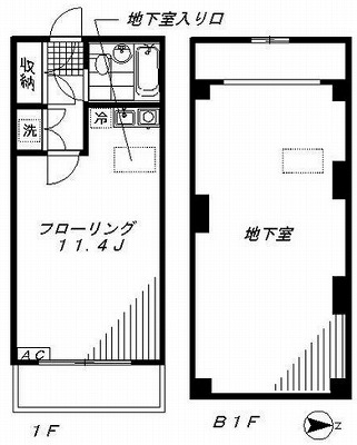 杉並区和泉４丁目楽器可(ピアノ・弦・管打楽器・声楽)マンション 間取り