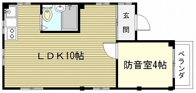 葛飾区お花茶屋１丁目楽器可（防音・ピアノ・弦管楽器・声楽・DTM）マンション 間取り