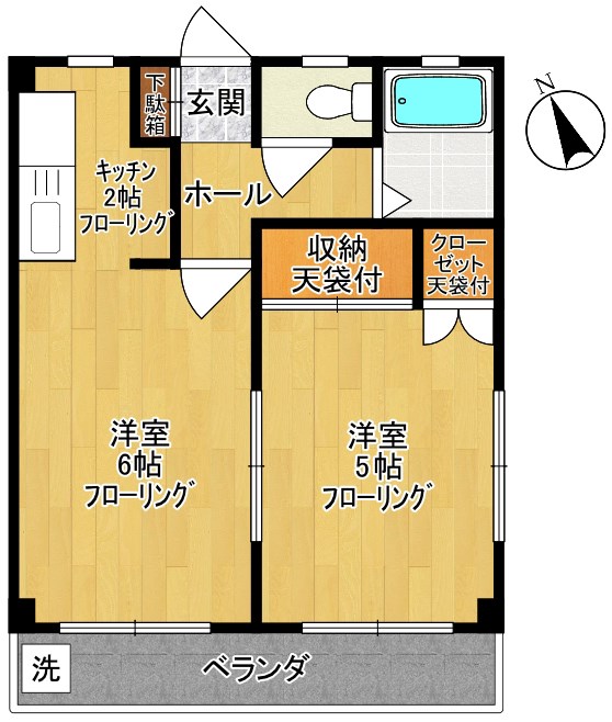 三喜ビル 203号室 間取り