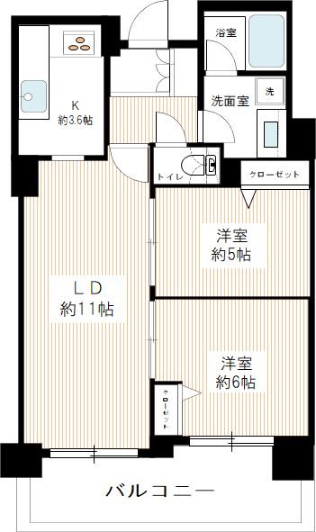クリオかしわ台 0402号室 間取り